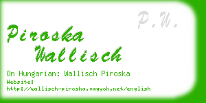 piroska wallisch business card